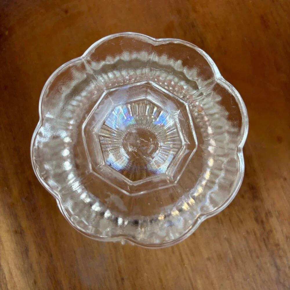 VTG Indiana‎ Glass Company Diamond Point Fairy Light Lamp